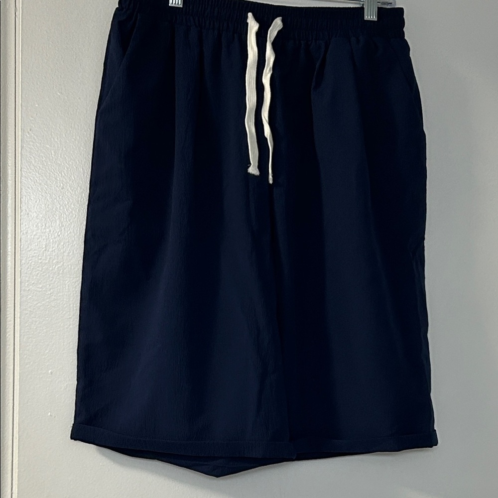 Navy Blue Drawstring Shorts